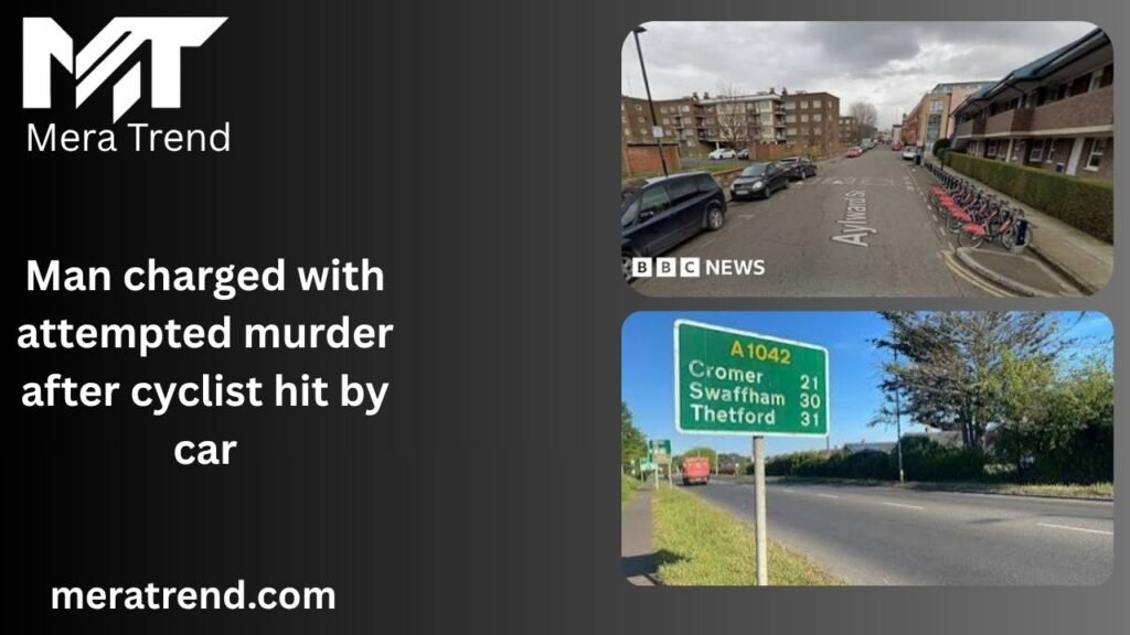 Man charged with attempted murder after cyclist hit by car