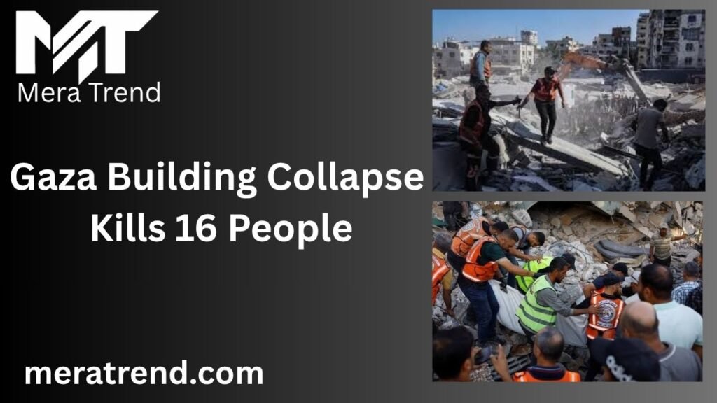 Gaza building collapse kills at least 20 people, local rescue teams say