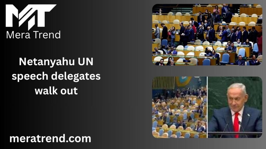Netanyahu UN speech delegates walk out