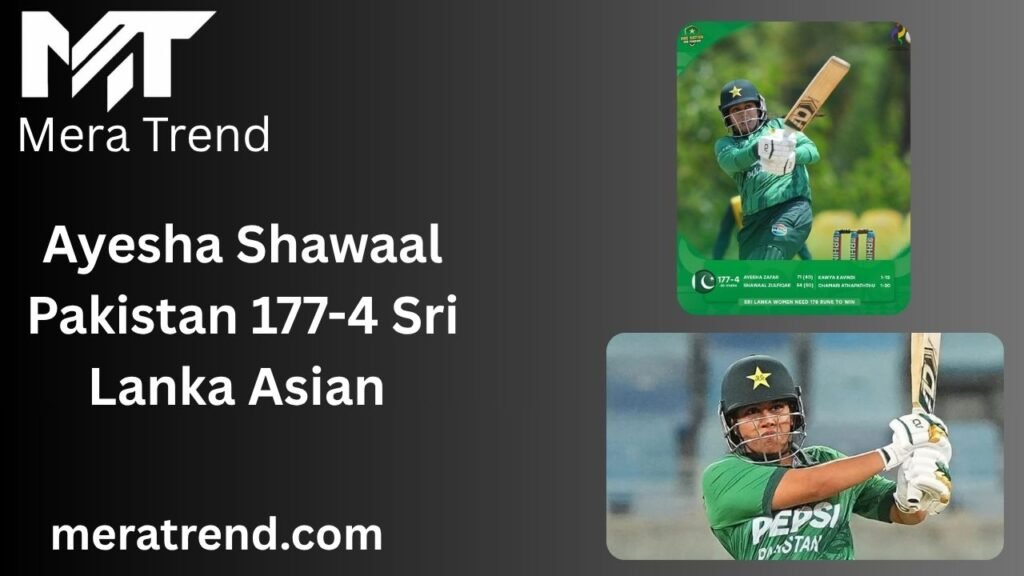 Ayesha Shawaal Pakistan 177-4 Sri Lanka Asian